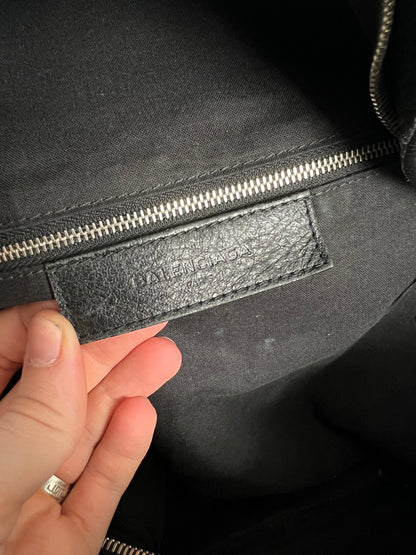 Balenciaga Black Leather Backpack