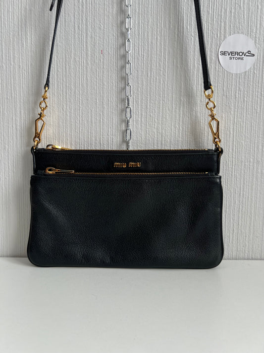 Miu Miu Black Leather Crossbody Bag