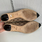 Gucci Beige Guccissima Canvas Horsebit Pointed Toe Pumps Womens Shoes