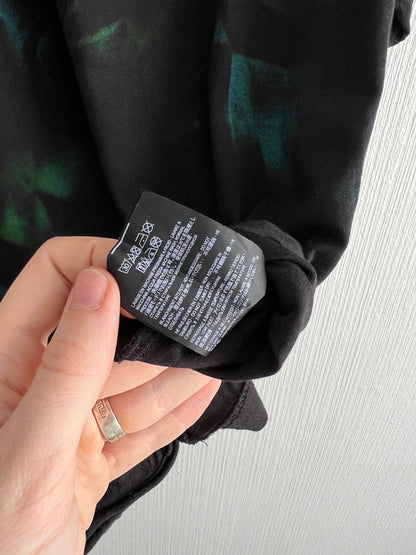 Saint Laurent Men's Archive Logo Tie Dye T-Shirt in Black/Green