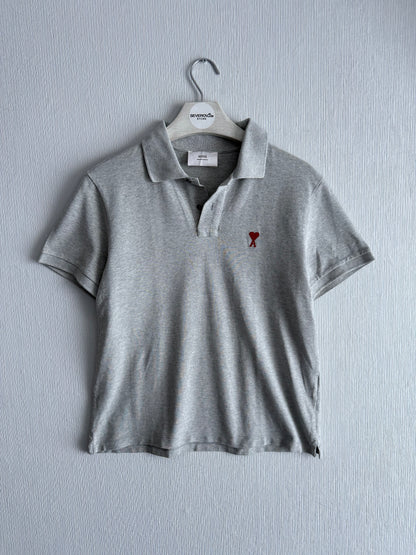 Ami Mens Grey Polo T-shirt