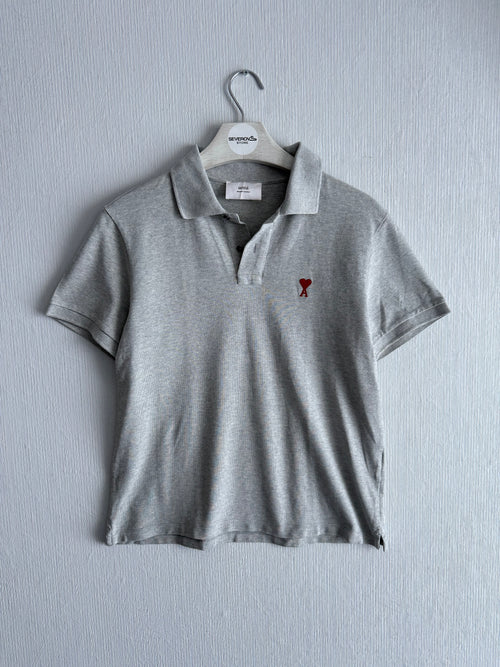 Ami Mens Grey Polo T-shirt