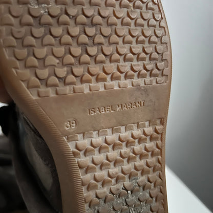 Isabel Marant Bekett Brown Suede Leather Trainers Womens Shoes