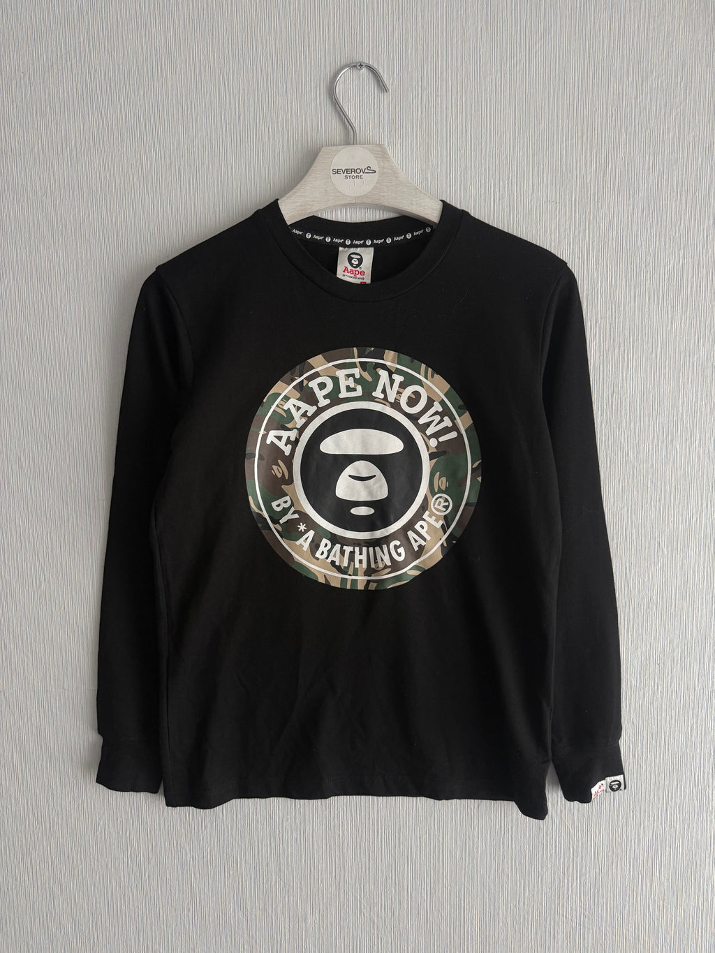 Bape Black Cotton Longsleeve T-shirt