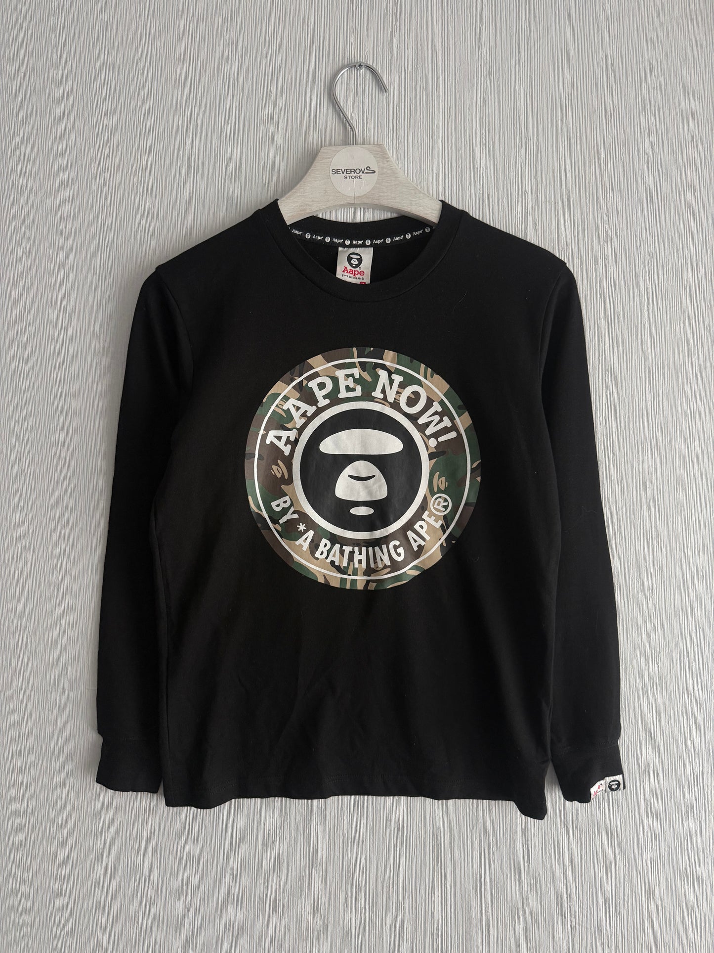 Bape Black Cotton Longsleeve T-shirt
