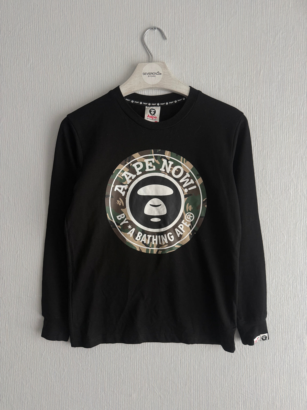 Bape Black Cotton Longsleeve T-shirt