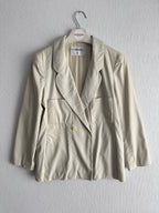 Chanel Beige Lightweight Wool Blazer