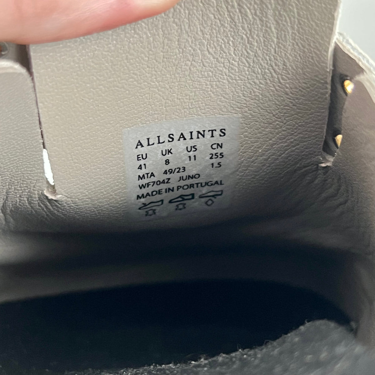 All Saints Juno Mule in Parchment White