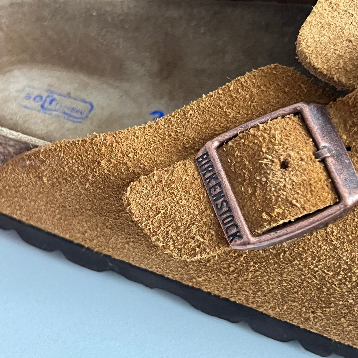 Birkenstock Boston Clogs in Mink Suede Mules