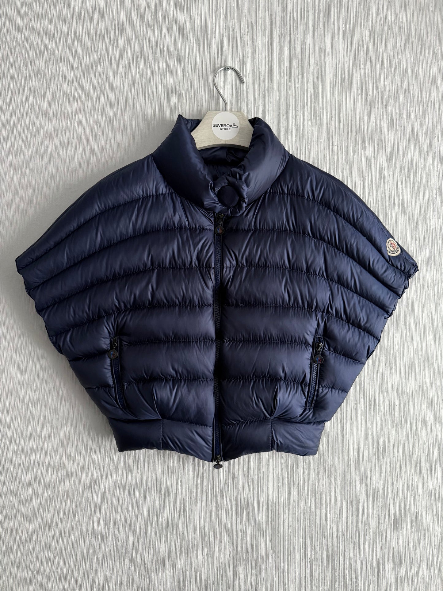 Moncler Arles Navy Down Sleeveless Jacket