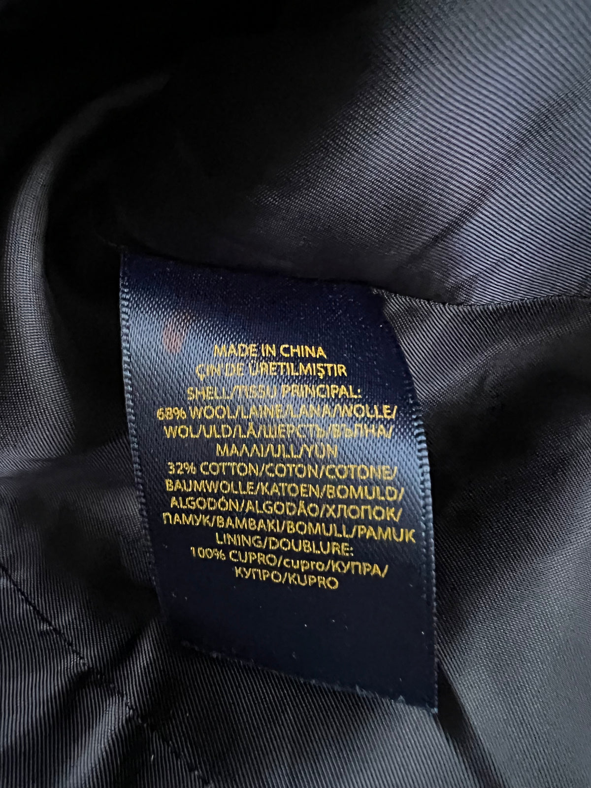 Ralph Lauren Womens Jacket Pea Coat Navy Blue Blazer — product photo
