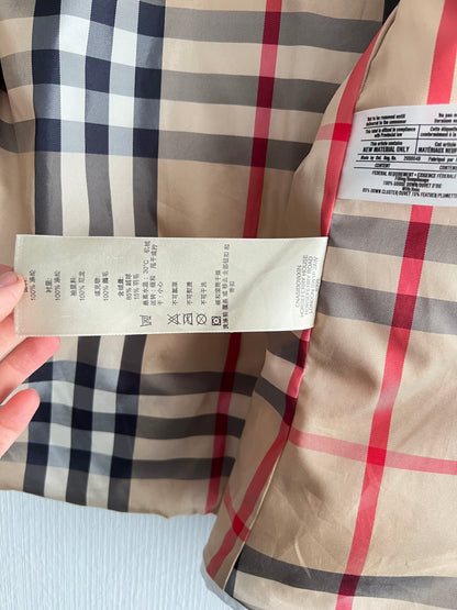 Burberry White Down Puffer Jacket