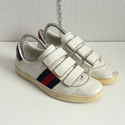 Gucci Ace Velcro Leather Shoes