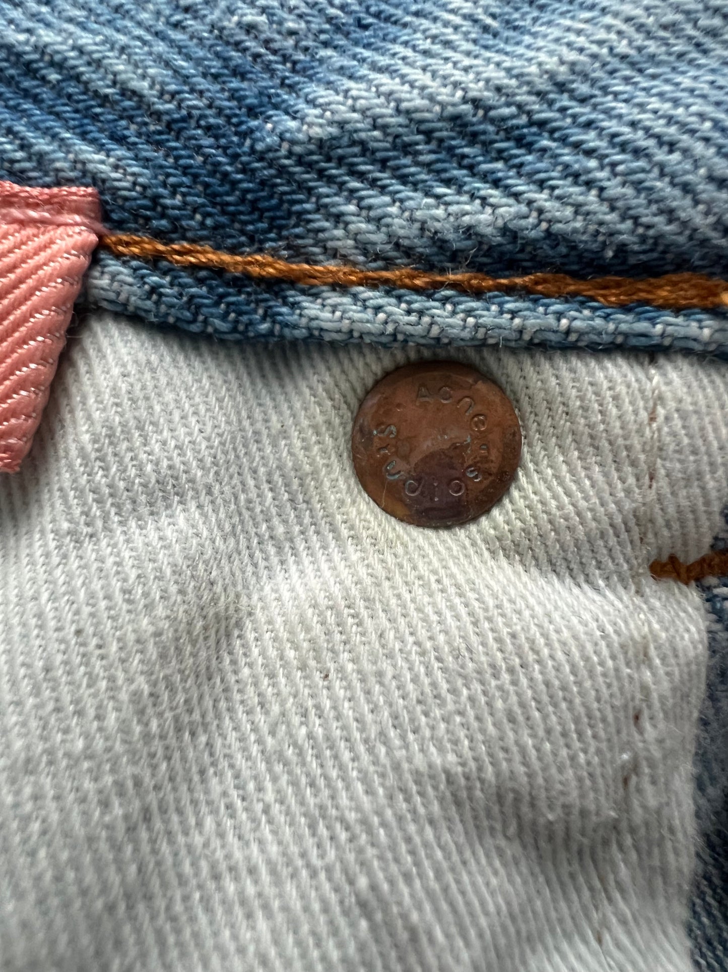 Acne Studios 2021F Light Blue Vintage Mens Denim Pants