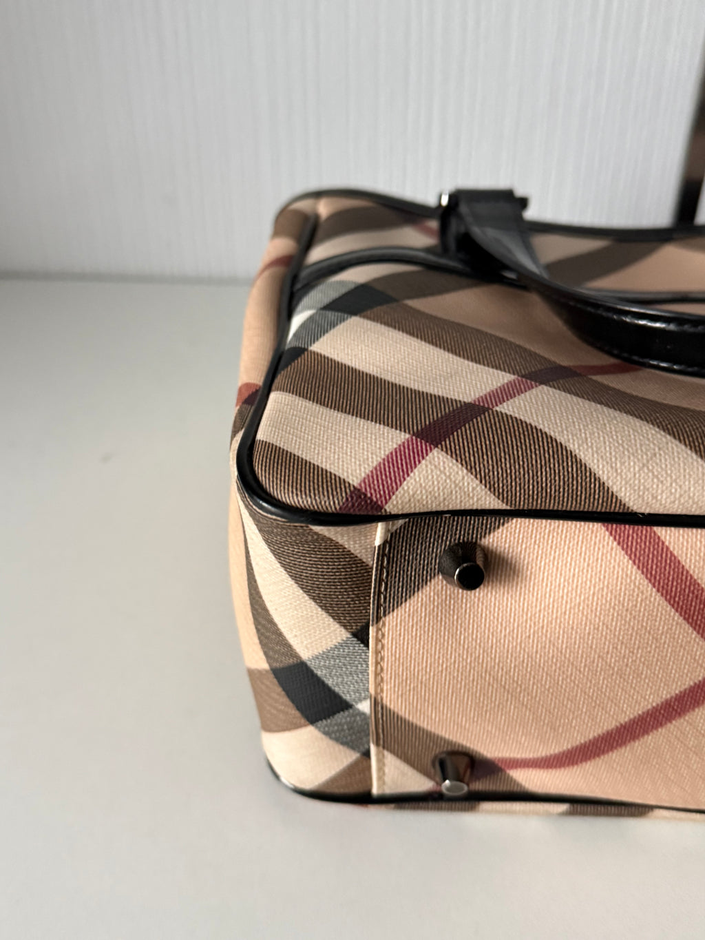 Burberry Supernova Check Emmy Tote Black