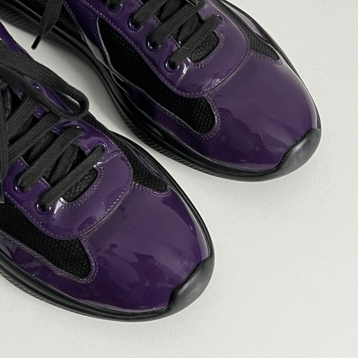 Prada America's Cup Violet Black Men's Sneakers — product photo