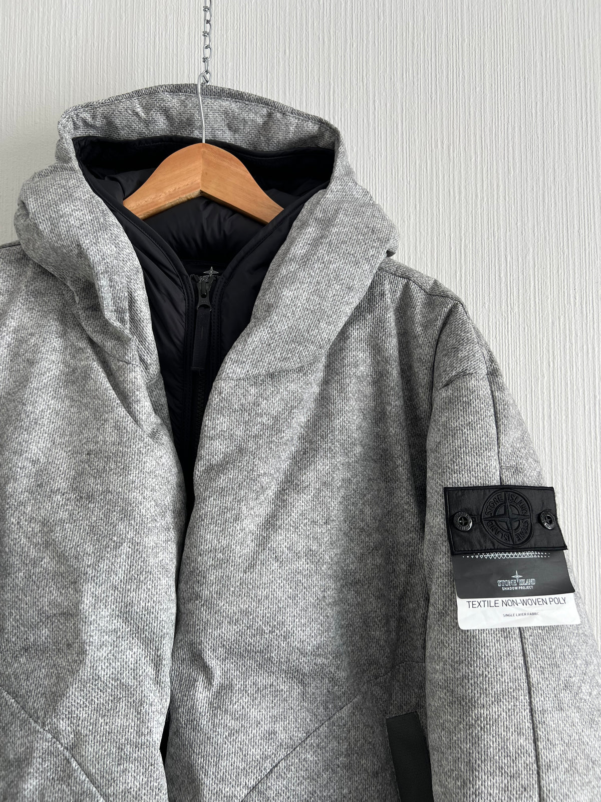 Stone Island Shadow Project Textile Non-Woven Poly Down Grey Jacket