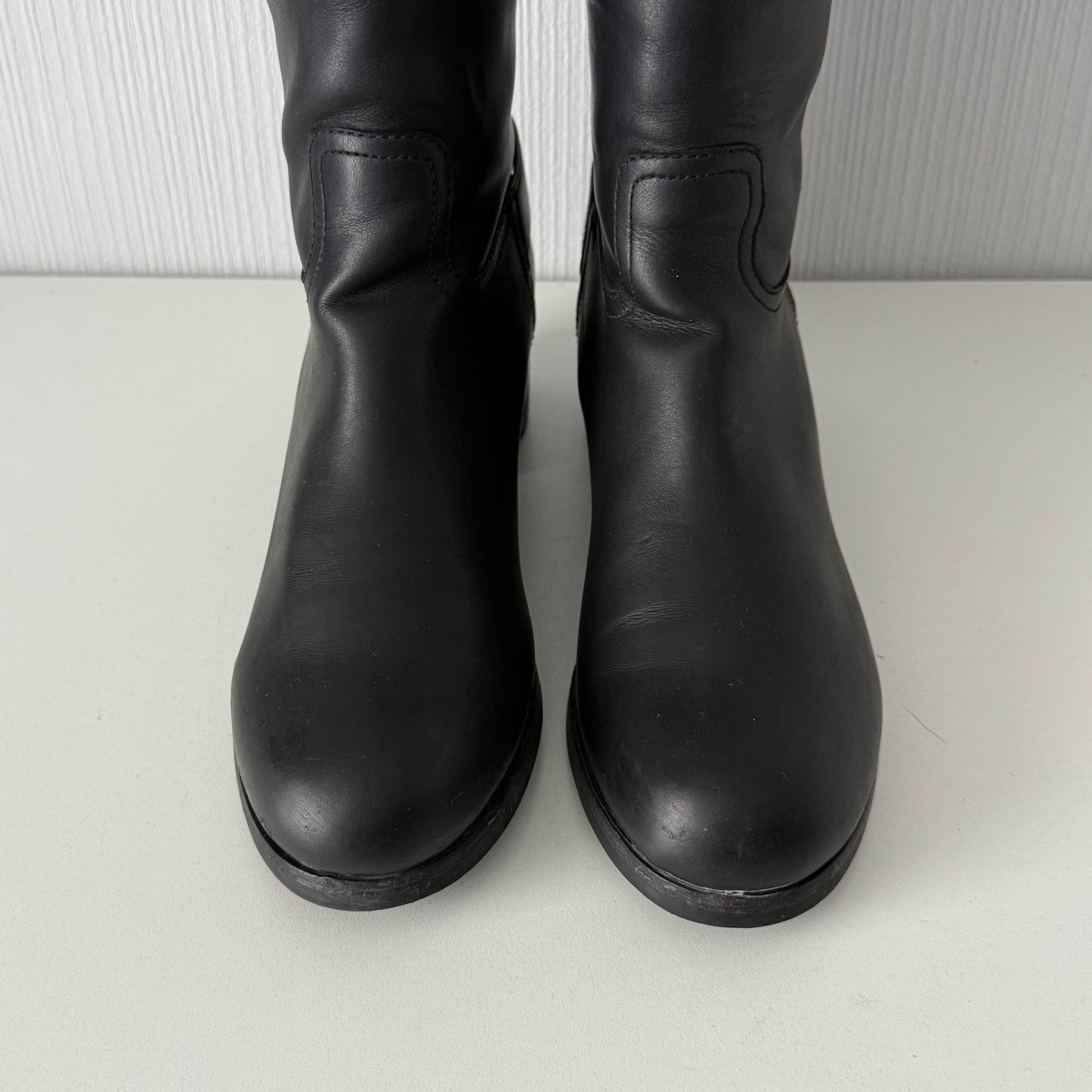 Prada Leather Moto Boots