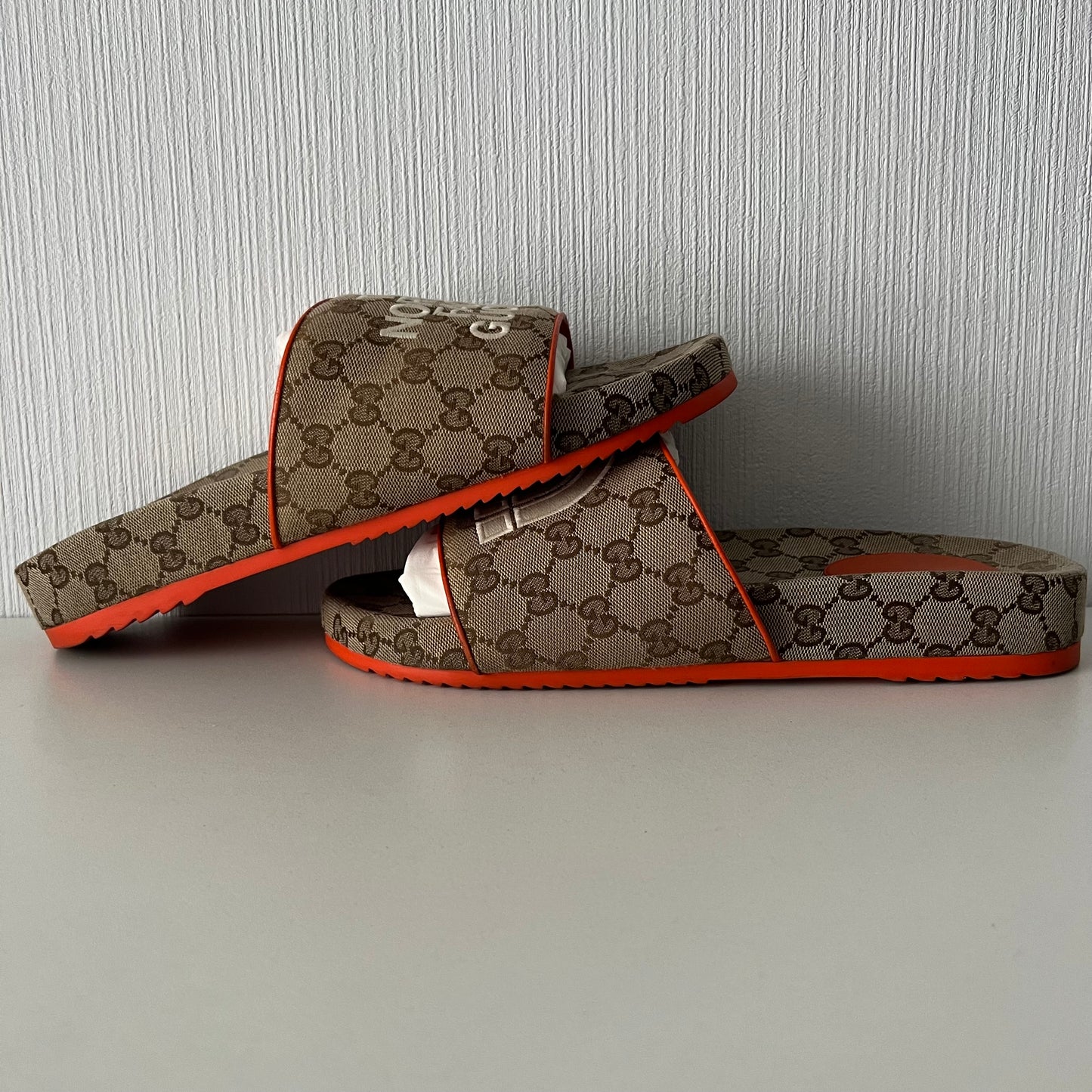 The North Face x Gucci Slide 'Beige Orange' Mens Shoes