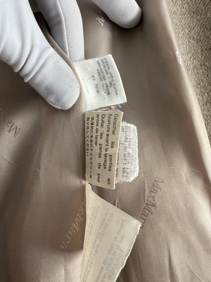 Max Mara Fox Fur Collar Wool Angora Blend Womens Long Coat