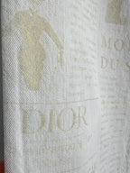 Christian Dior SAMPLE Gazette Print Faded Blue Denim Jeans