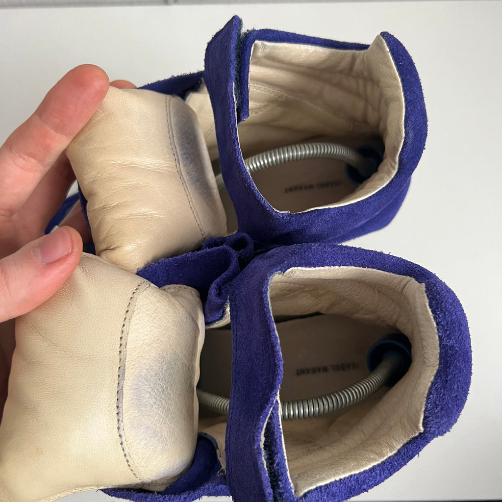 Isabel Marant Bekett Blue Suede Leather Sneakers Womens Shoes