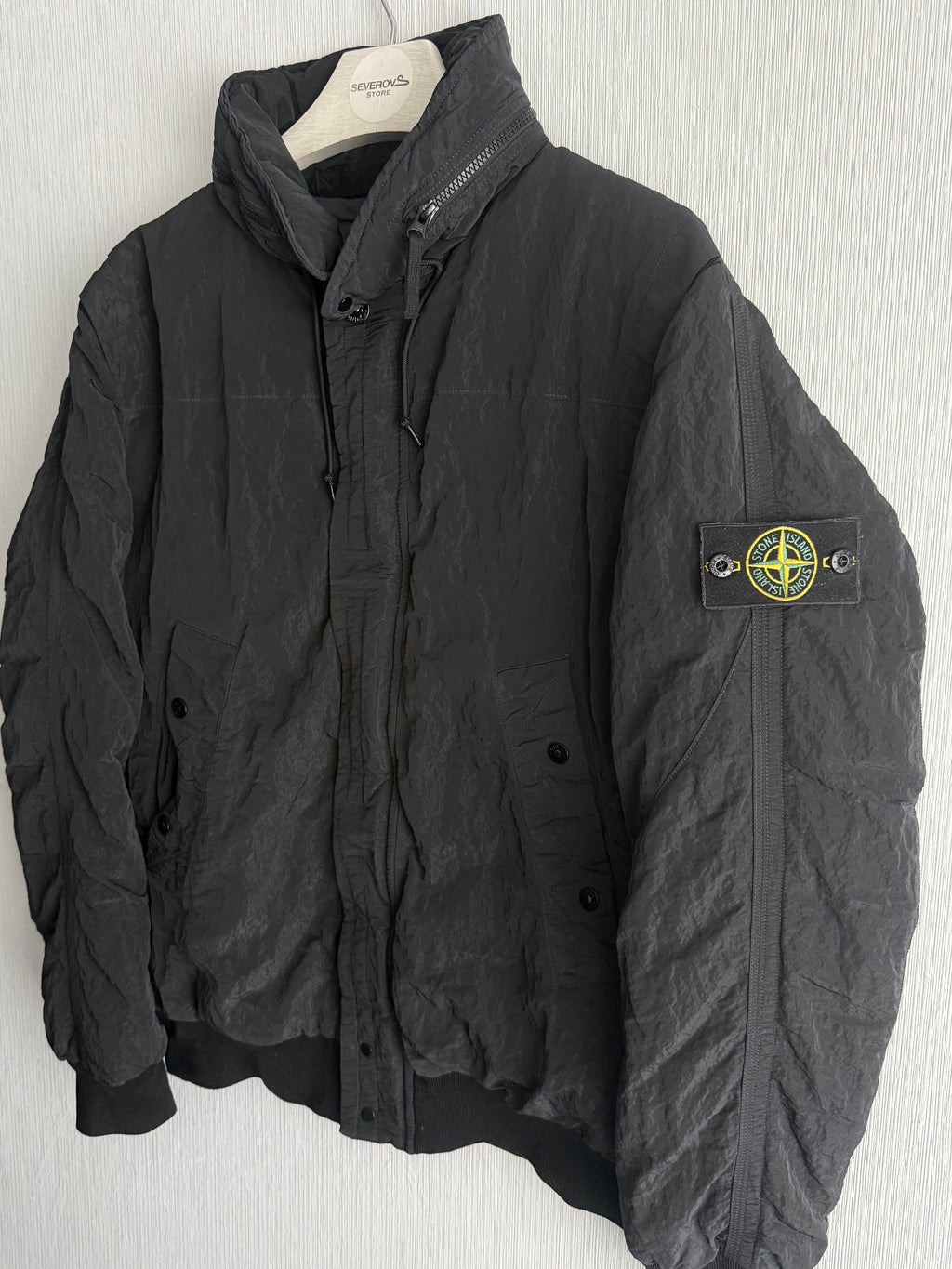 Stone Island AW11 Black Nylon Sheen Mens Down Jacket