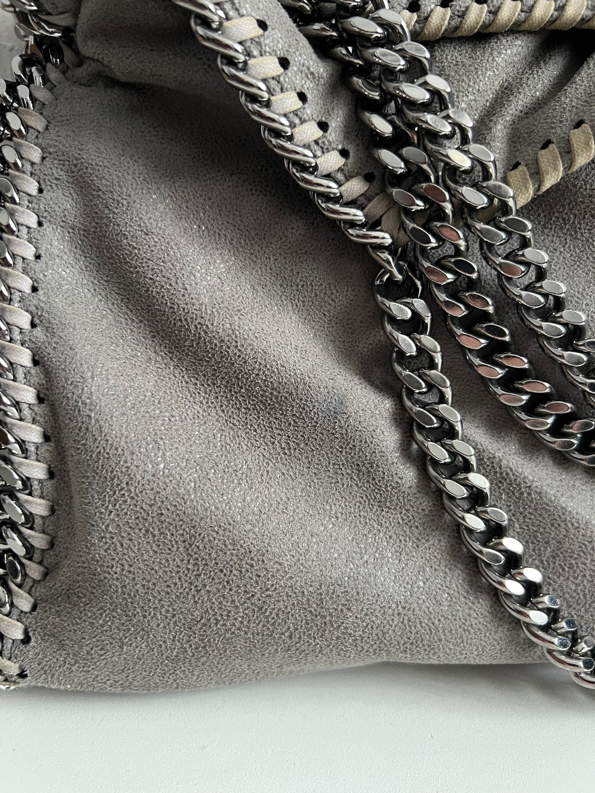 Stella McCartney Falabella Fold-Over Grey Tote Bag