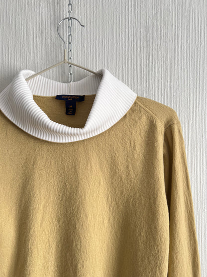 Louis Vuitton Big Ribbed Collar Wool Sweater