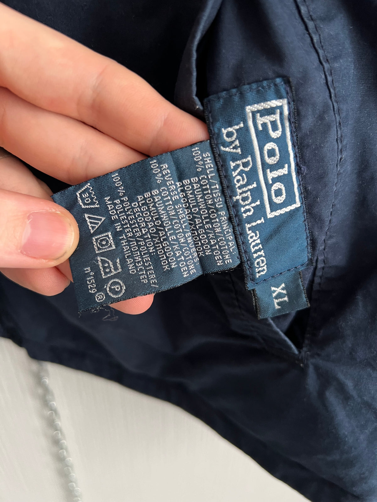 Polo Ralph Lauren Navy Embroidery Cotton Reversible Jacket