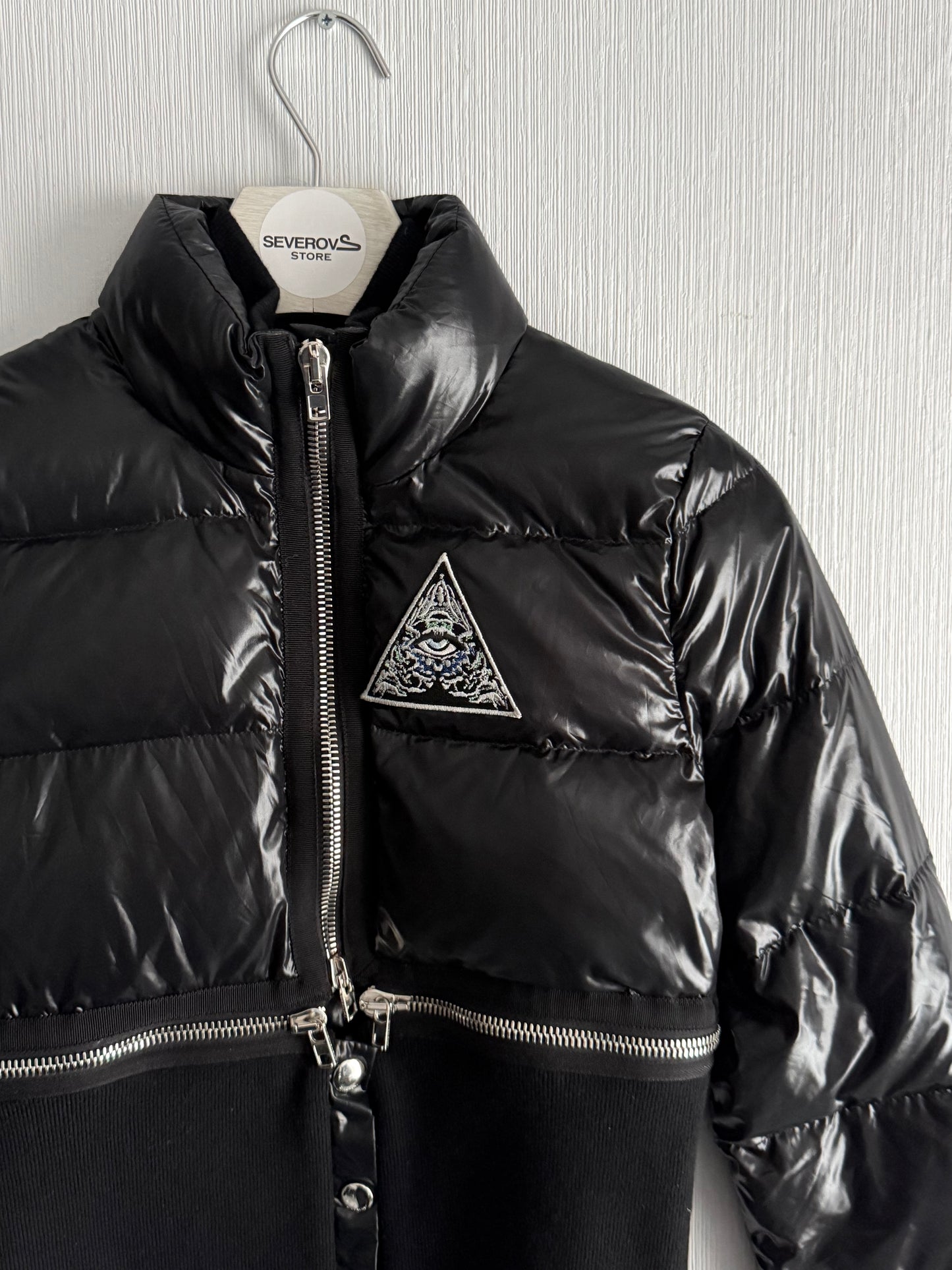 Givenchy Short Down Jacket Cashmere Knit Hem