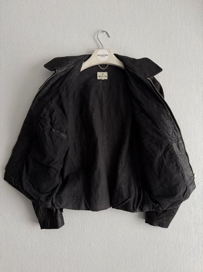 Valentino Vintage Crinkled Ovine Sammy Leather Jacket