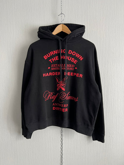 Raf Simons AW19 Burning Down Black Hoodie