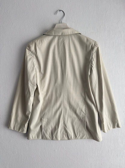 Chanel Beige Lightweight Wool Blazer