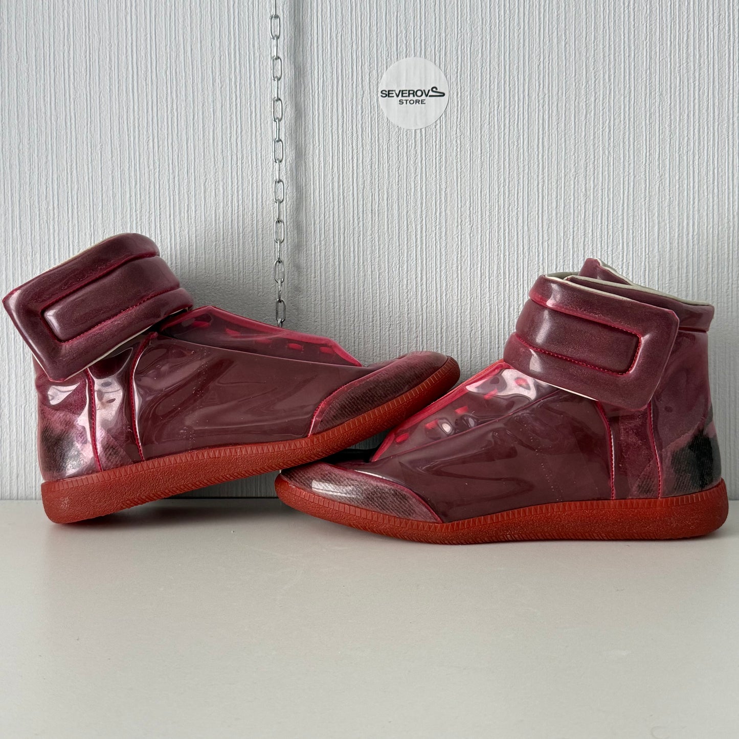 Maison Margiela Future High Top Red PVC Sneakers
