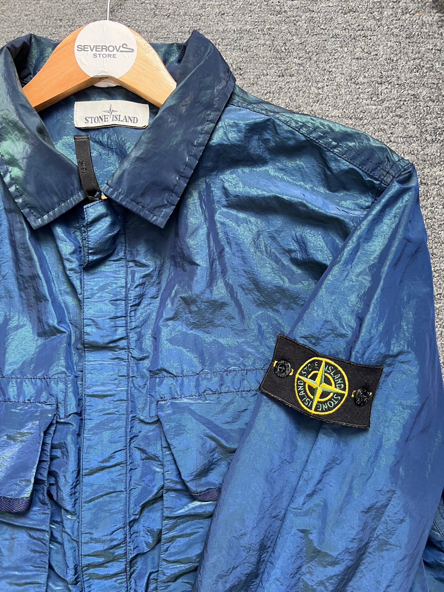 Stone Island SS17 Blue Green Weft Overshirt