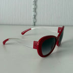 Chanel Red Cat Eye CC Sunglasses
