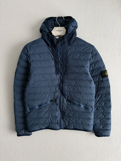 Stone Island SS19 Blue Loom Woven Down Chambers Jacket