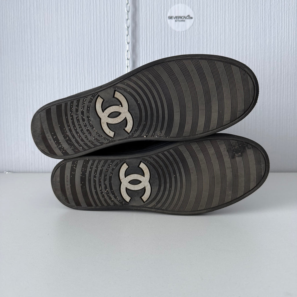 Chanel CC High Top Trainers Sneakers Zip Chain Shoes