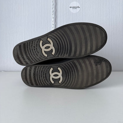 Chanel CC High Top Trainers Sneakers Zip Chain Shoes