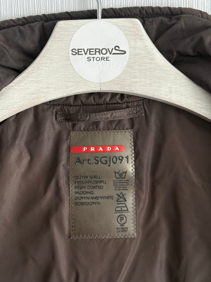 Prada Brown Nylon Down Jacket
