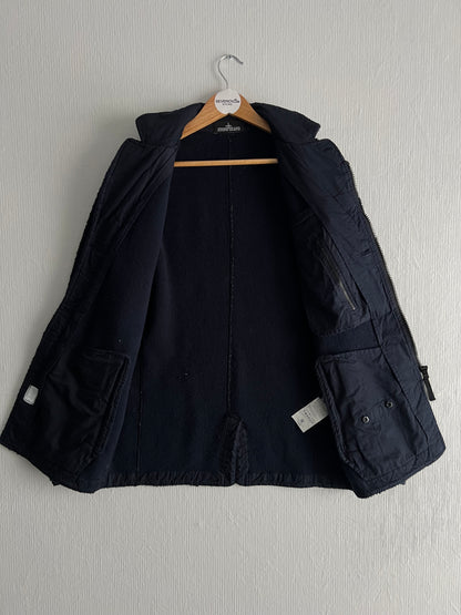 Stone Island Shadow Project AW17 Navy Teddy Fleece Zipped Blazer