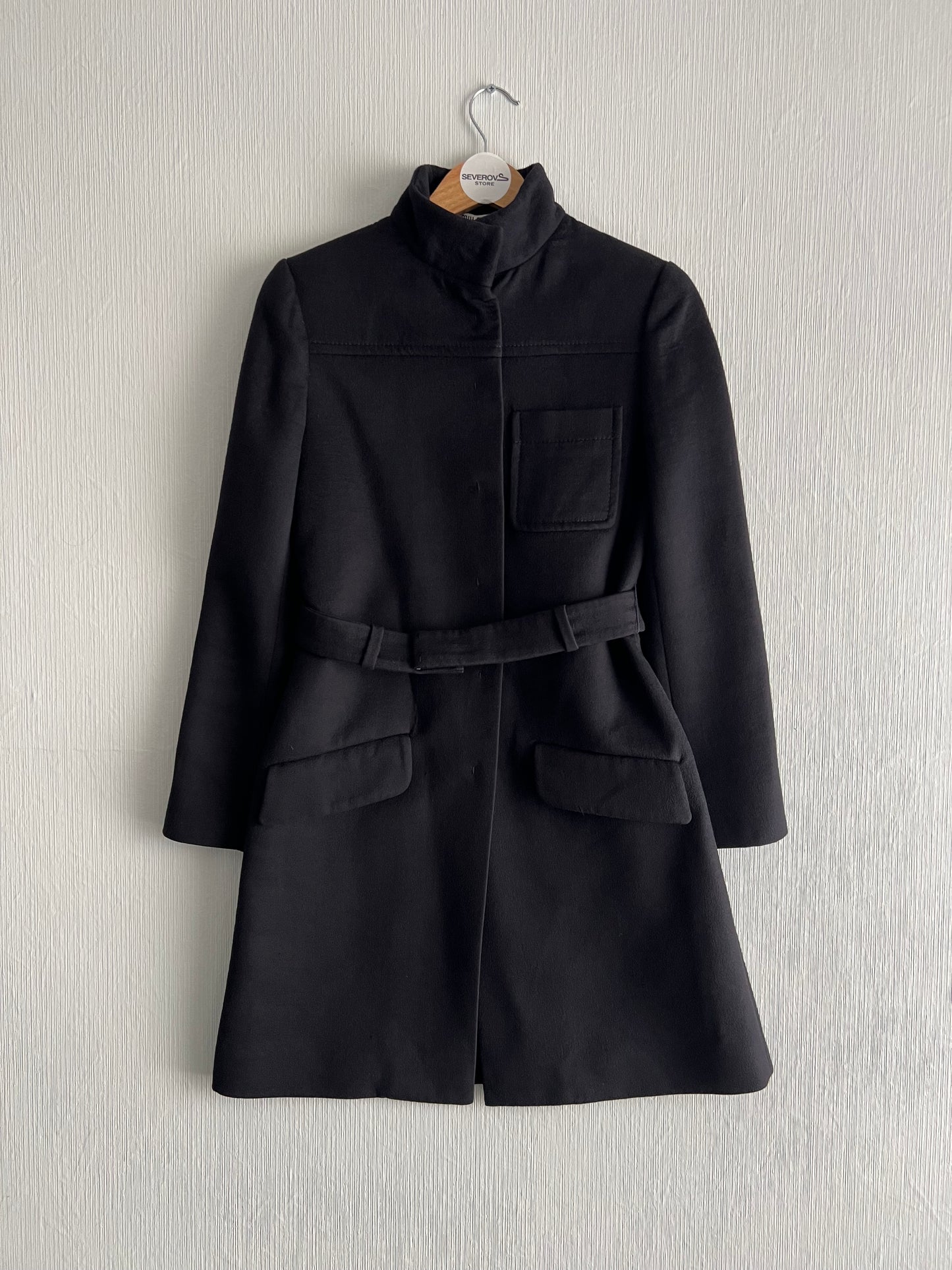Miu Miu Navy Wool Coat