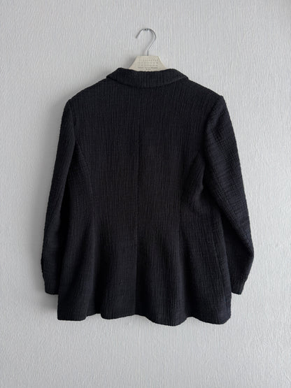 Chanel Bombay Timeless Tweed Blazer Jacket in Black Cotton