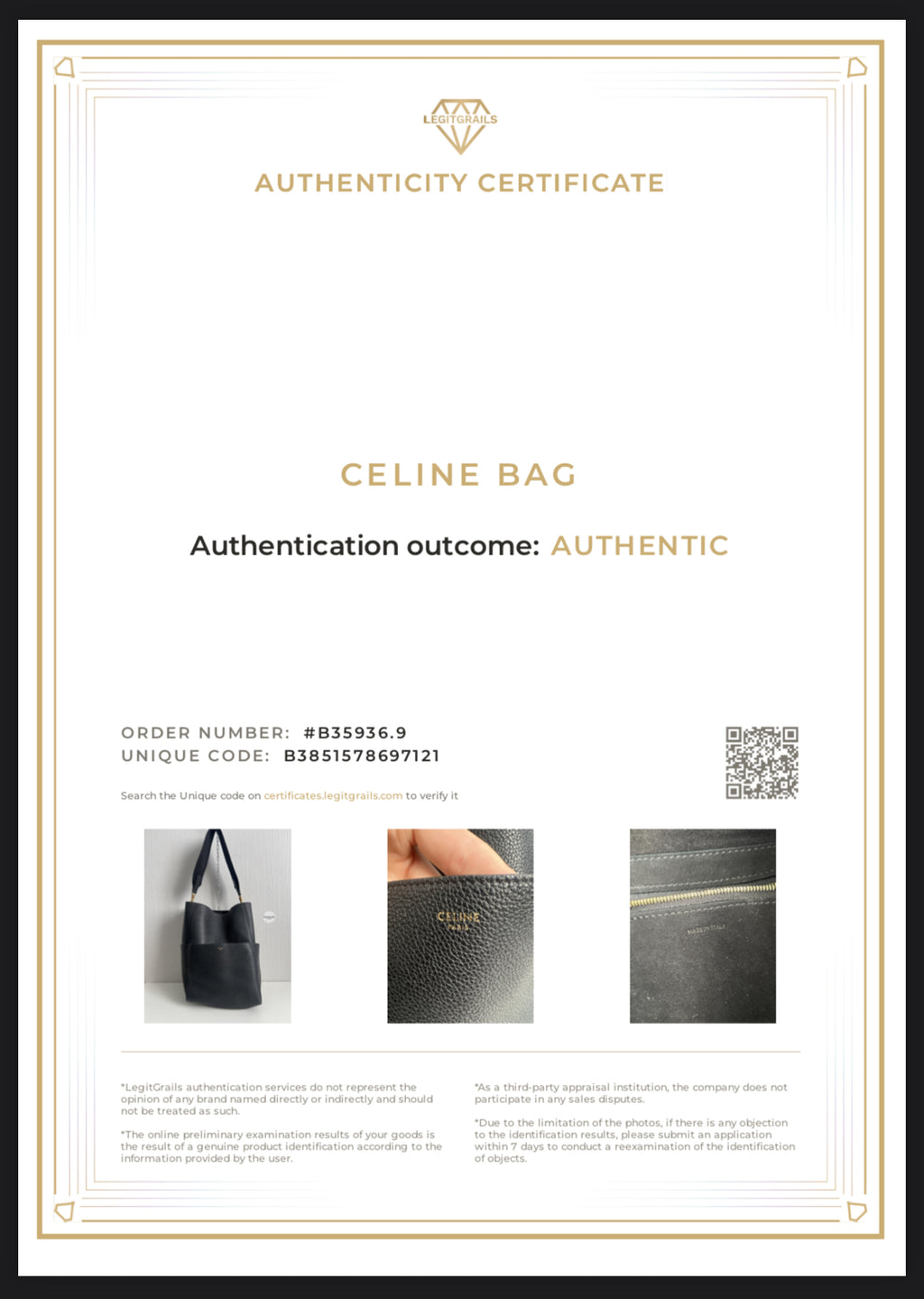 Céline Black Medium Seau Sangle Bucket Bag