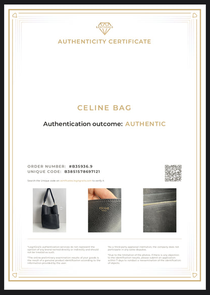 Céline Black Medium Seau Sangle Bucket Bag