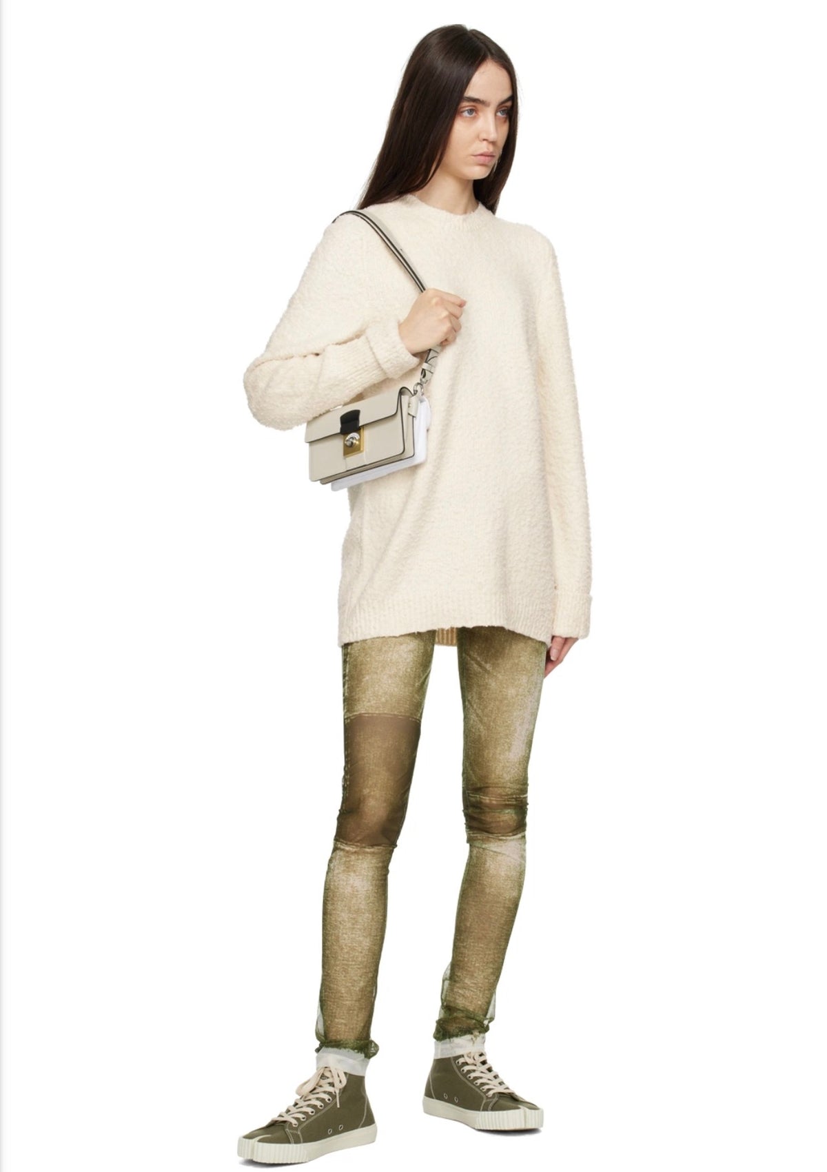 Maison Margiela Off-White Pilling Sweater