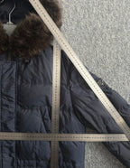 Prada Logo Down Parka Jacket with Real Fur