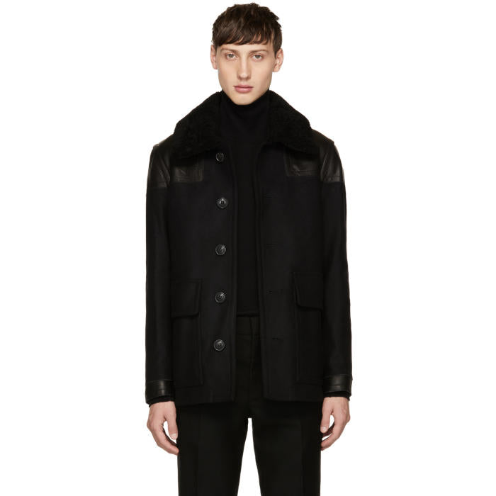 Burberry Black Wool Muswell Jacket
