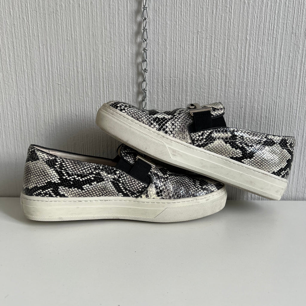 Tod's Women's Gommini Double T Snake Print Loafers